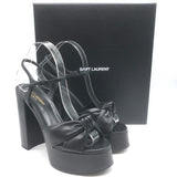 Saint Laurent Bianca Knotted Leather Platform