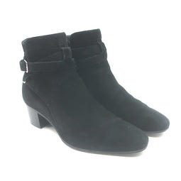 Saint Laurent Blake Jodhpur Ankle Boots Black Suede Size 38