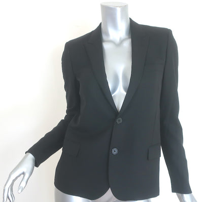 Saint Laurent Blazer Black Virgin Wool Size 36