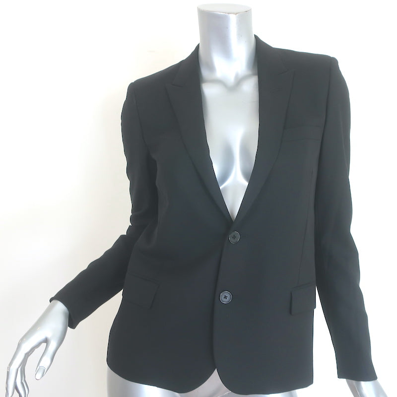 Saint Laurent Blazer Black Virgin Wool Size 36