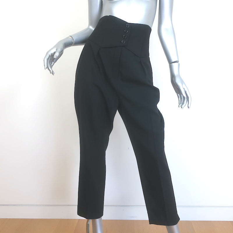 Saint Laurent Button-Waist Cropped Trousers 