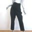 Saint Laurent Button-Waist Cropped Trousers Black Gabardine Size 40