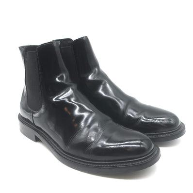 Saint Laurent Chelsea Boots Black Polished Leather Size 41.5