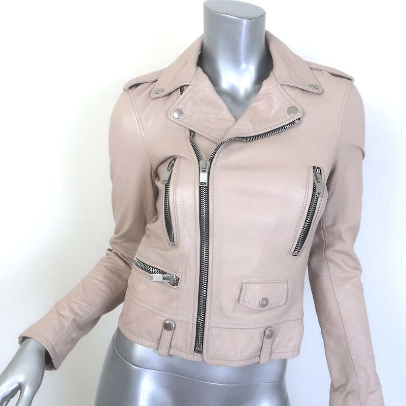 Saint Laurent Classic Washed Leather Motorcycle Jacket 