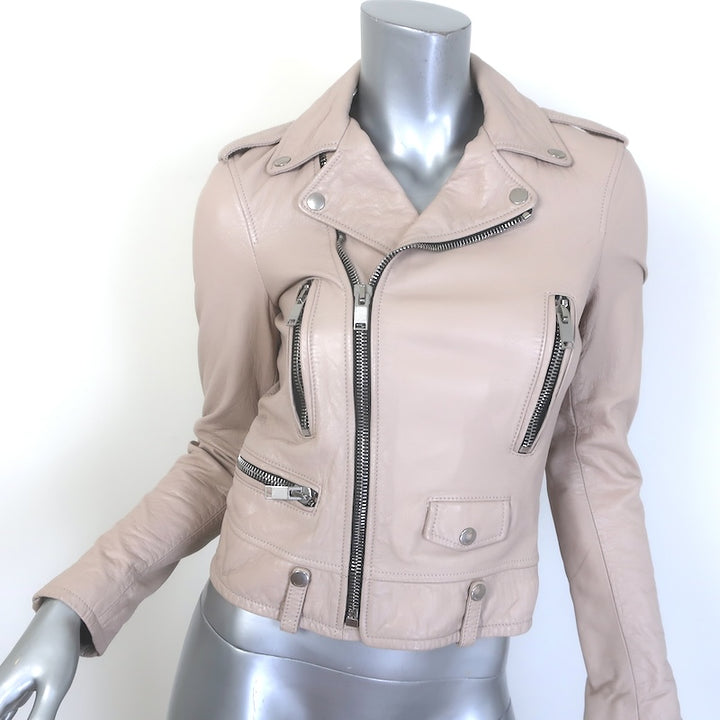 Saint Laurent Classic Washed Leather Motorcycle Jacket 