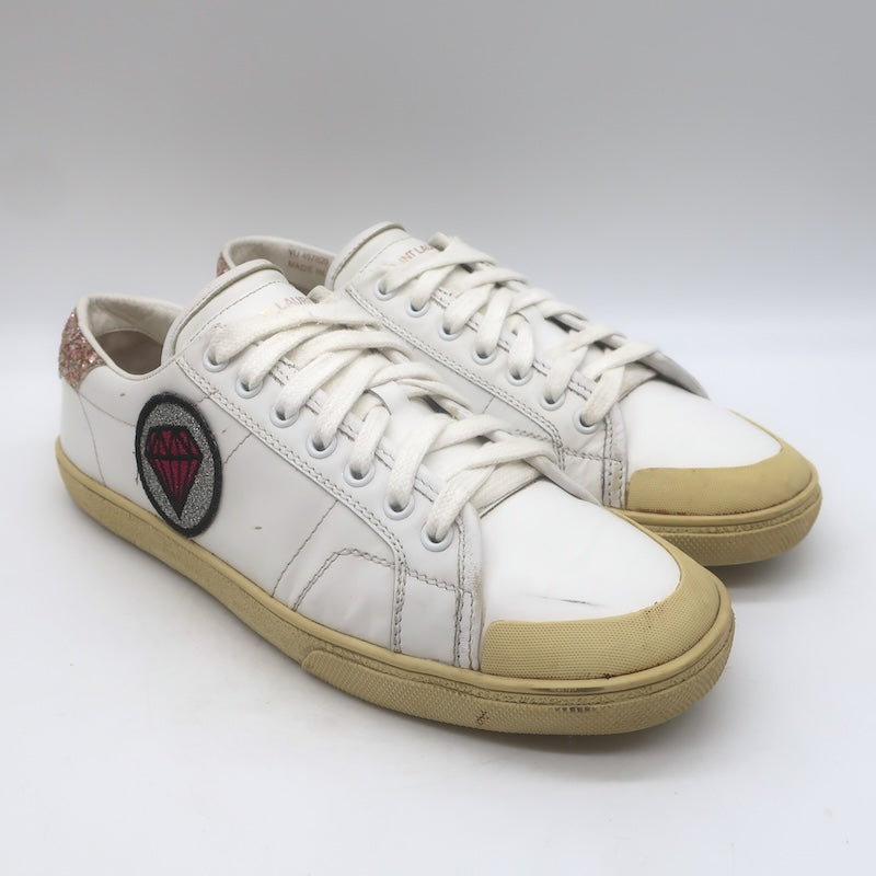 Saint Laurent Court Classic SL37 Diamond-Patch Sneakers