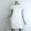 Saint Laurent Floral Lace Cap Sleeve Mini Shift Dress Cream Size 36
