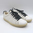 Saint Laurent Glitter Lips Court Classic Sneakers White Leather Size 37 US 8