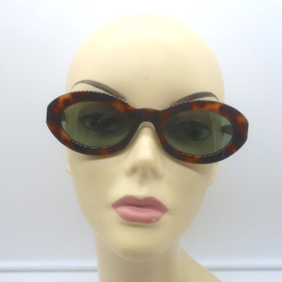 Saint Laurent Oval Tortoiseshell Sunglasses 