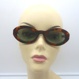 Saint Laurent Oval Tortoiseshell Sunglasses 
