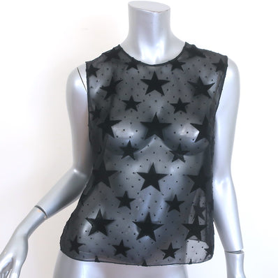 Saint Laurent Star Print Sleeveless Top 