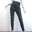 Saint Laurent Stretch Leather Zipper Leggings Black Size 42