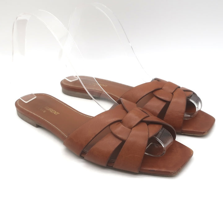 Saint Laurent Tribute Flat Slide Sandals 