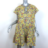 Saloni Ashley Mini Dress Citrus Monkey Print Poplin Size US 6