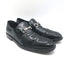 Salvatore Ferragamo Gancini Loafers Black Polished Leather Size 9