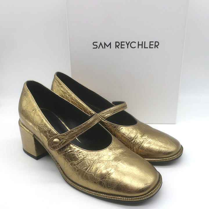 Sam Reychler Heeled Mary Janes Old Gold 