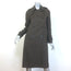 Sandro Even Checked Trench Coat Olive Brown/Navy Size 36 NEW