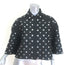 Sandro Galaxy Studded Faille Cropped Button Down Shirt Black Size 1