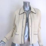 Sandro Lore Faux Pearl-Button Cardigan Ecru Stretch Knit Size 3