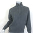 Sandro Osy Rhinestone Half-Zip Pullover Sweater Charcoal Cashmere-Blend Size 0