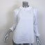 Sandro Rosane Ruffle-Trim Top White Cotton Size 1