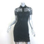 Sandro Rozen Bow-Neck Lace Mini Dress Black Size 2 NEW
