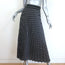 Sandro Tosca Pleated Star Print Midi Skirt Black Satin Twill Size 34