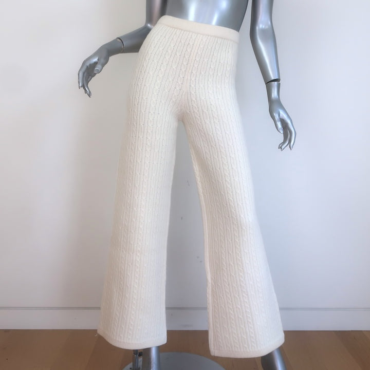 Sandro Valaud Cable Knit Wide Leg Pants 