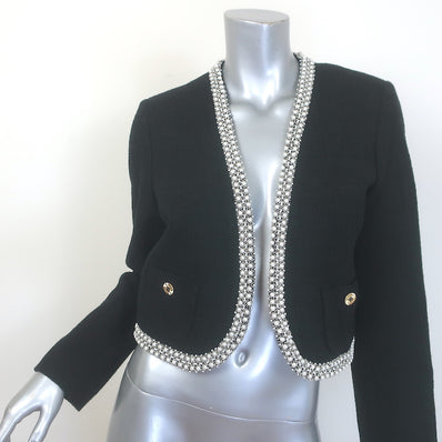 Sandro Vayene Pearl-Beaded Tweed Jacket