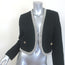 Sandro Vayene Pearl-Beaded Tweed Jacket Black Cotton-Blend Size 42 NEW