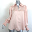 See By Chloe Blouson-Sleeve Collared Blouse Smoky Pink Satin Twill Size 40