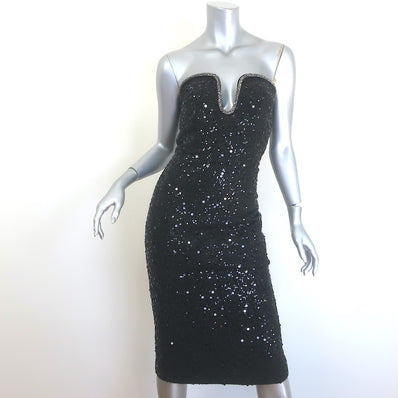 Self-Portrait Crystal-Trimmed Sequin Boucle Midi Dress 