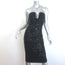 Self-Portrait Crystal-Trimmed Sequin Boucle Midi Dress Black Size US 2