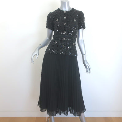 Self-Portrait Sequin Boucle Tailored Midi Dress