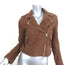 Sezane Zig Biker Jacket Camel Suede Size 36