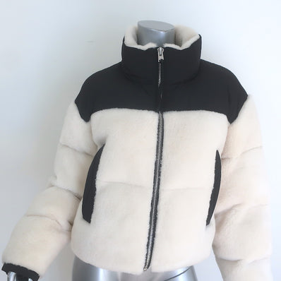 Shoreditch Ski Club Maya Shearling Puffer Jacket