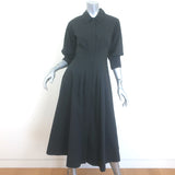 Simkhai Jazz Pintuck Midi Shirt Dress Black 