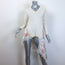 Simone Rocha Asymmetric Knit & Lace-Trim Satin Sweater Cream Size Extra Small