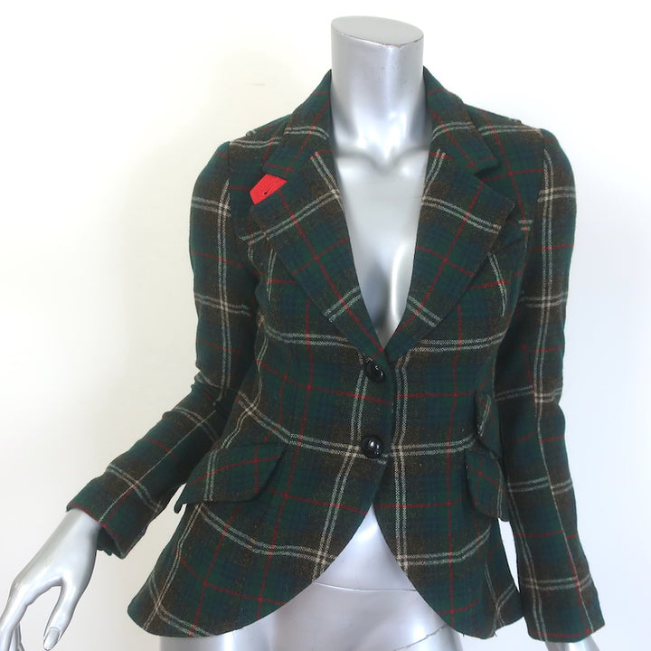 Smythe Plaid Elbow Patch Hunting Blazer 