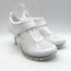Sneex The Tepper High Heel Single Strap Sneakers White Mesh & Leather Size 9