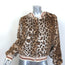 Spiritual Gangster Leopard Print Faux Fur Bomber Jacket Size Small