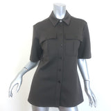 Sportmax Short Sleeve Safari Shirt Dark Brown