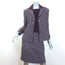 St. John Collection Suede-Trim Tweed Three-Piece Skirt Suit Purple Size 8