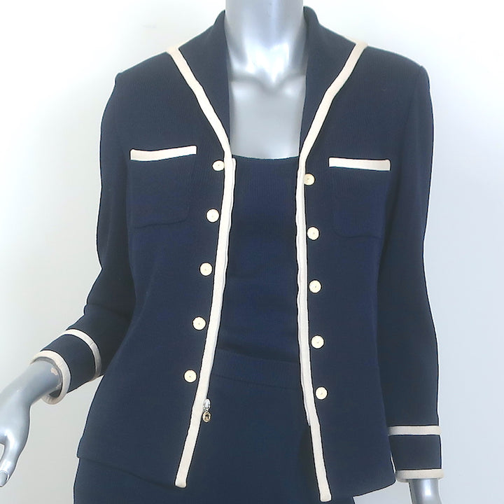 St. John Collection Zip-Up Jacket &amp; Tank Top Set 