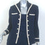 St. John Collection Zip-Up Jacket & Tank Top Set Navy Santana Knit Size 4/Small