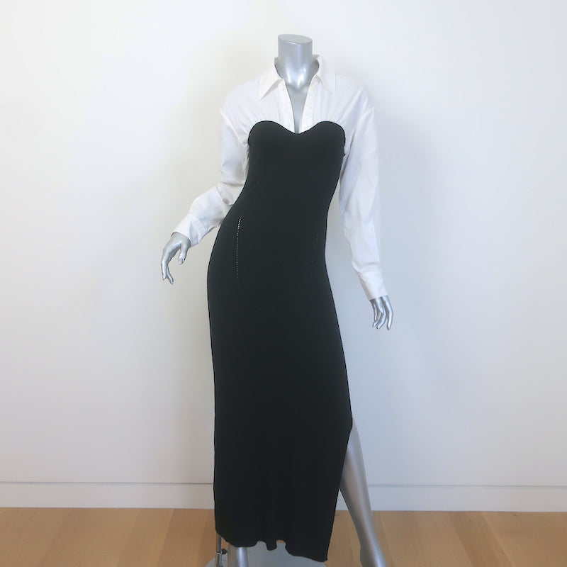 STAUD, Hazel Dress in Black White, Size Medium