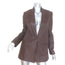 Staud Madden Vegan Leather Blazer Dark Brown Size Small One-Button Jacket