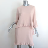 Stella McCartney Rikki Layered Ruffled Mini Dress Blush Stretch Crepe Size 40