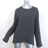Stella McCartney Studded Long Sleeve Blouse Dark Gray 