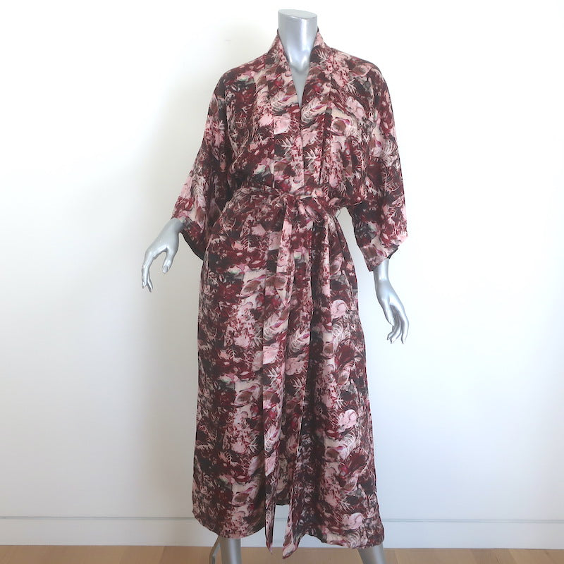 Stevie Howell Printed Silk Kimono Robe